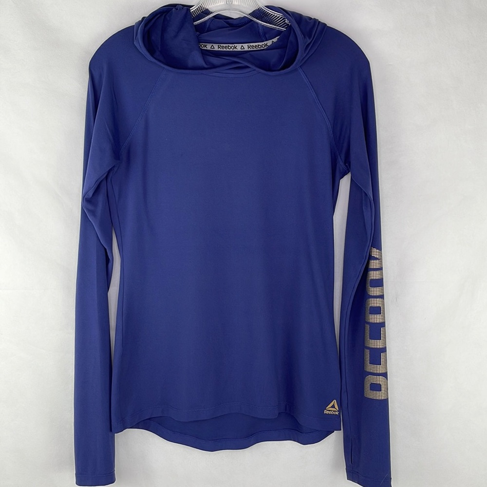 Reebok Purple With Rose Gold Metallic Hooded Top
